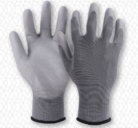Guantes de poli&eacute;ster y spandex con ba&ntilde;o de poliuretano...