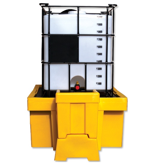 Pallet para contencion de derrames para cubitainer